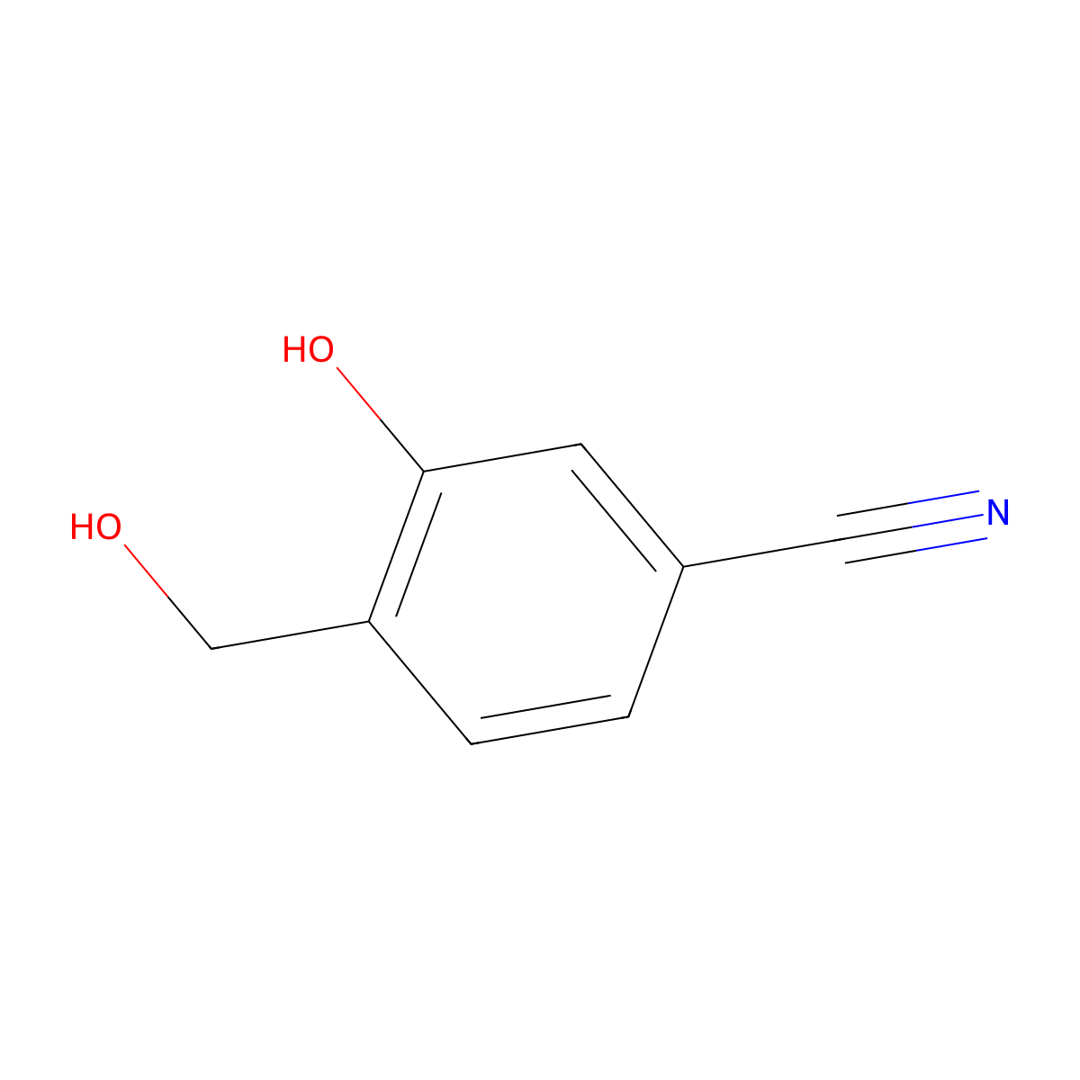 4-Cyano-2-hydroxybenzyl alcohol molecular structure, CAS 1261439-08-0