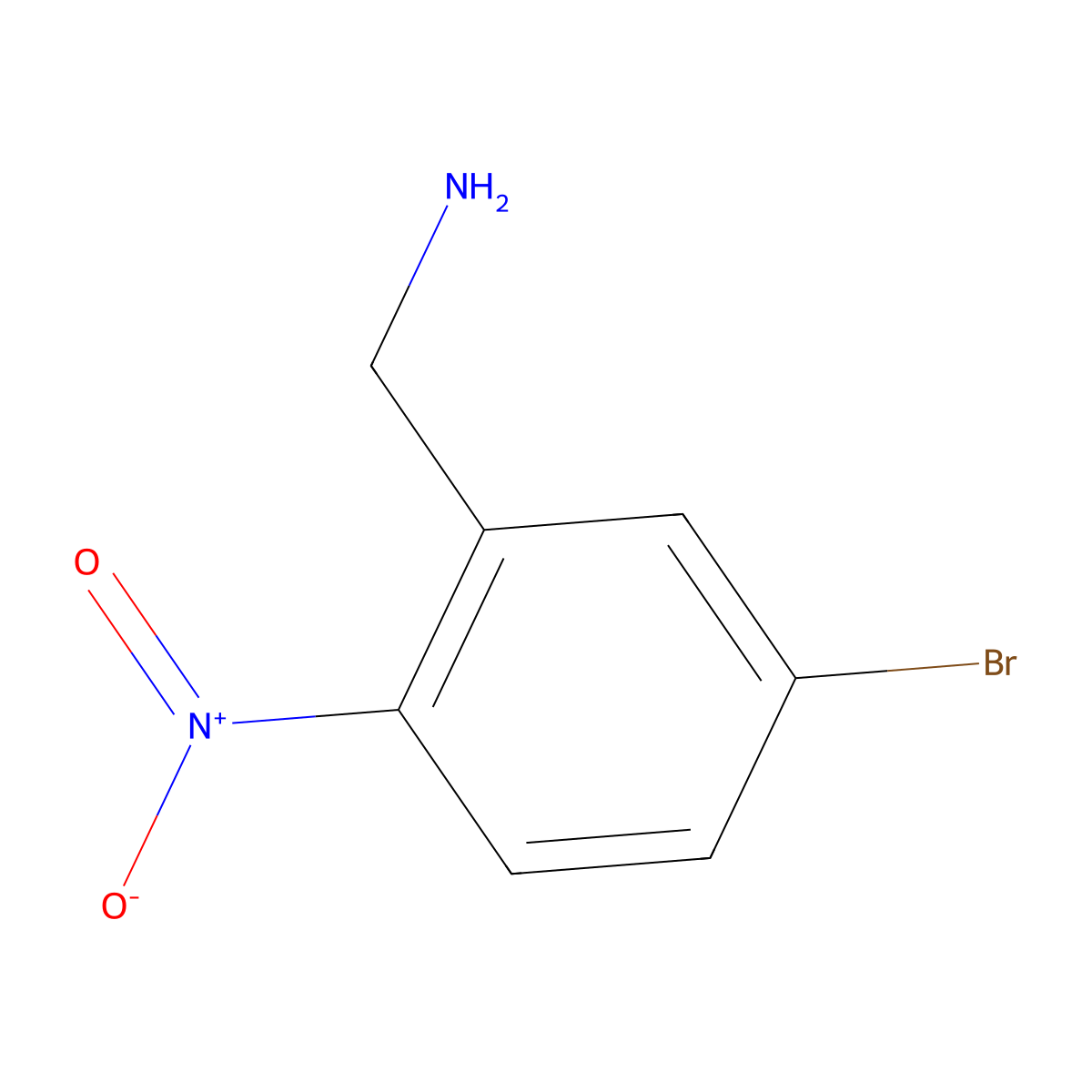 (5-Bromo-2-nitrophenyl)methanamine molecular structure, CAS 1261439-31-9