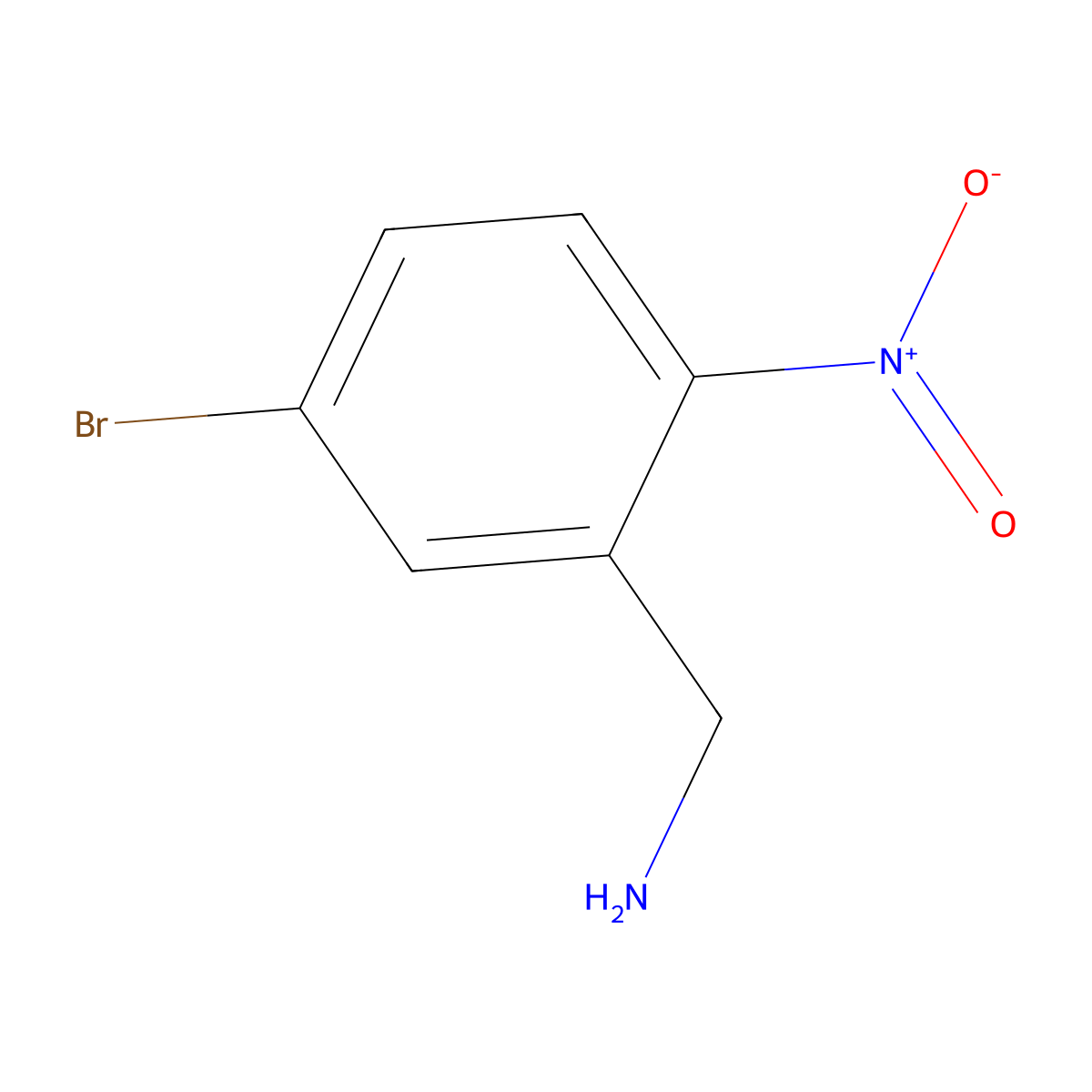(5-Bromo-2-nitrophenyl)methanamine molecular structure, CAS 1261439-31-9