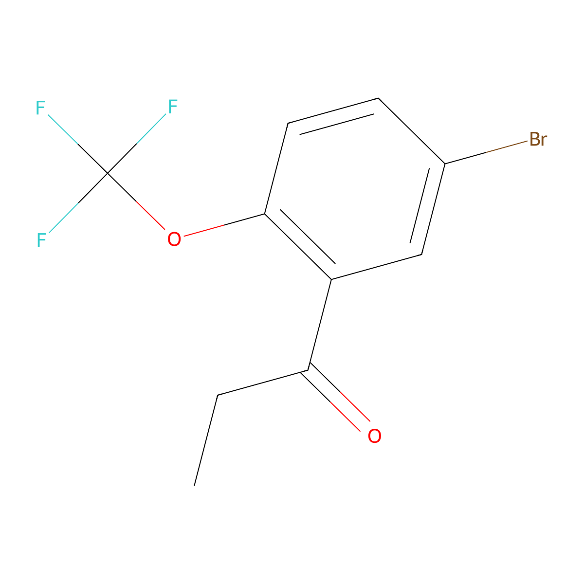 4-Bromo-2-propanoyl-1-(trifluoromethoxy)benzene molecular structure, CAS 1261439-45-5