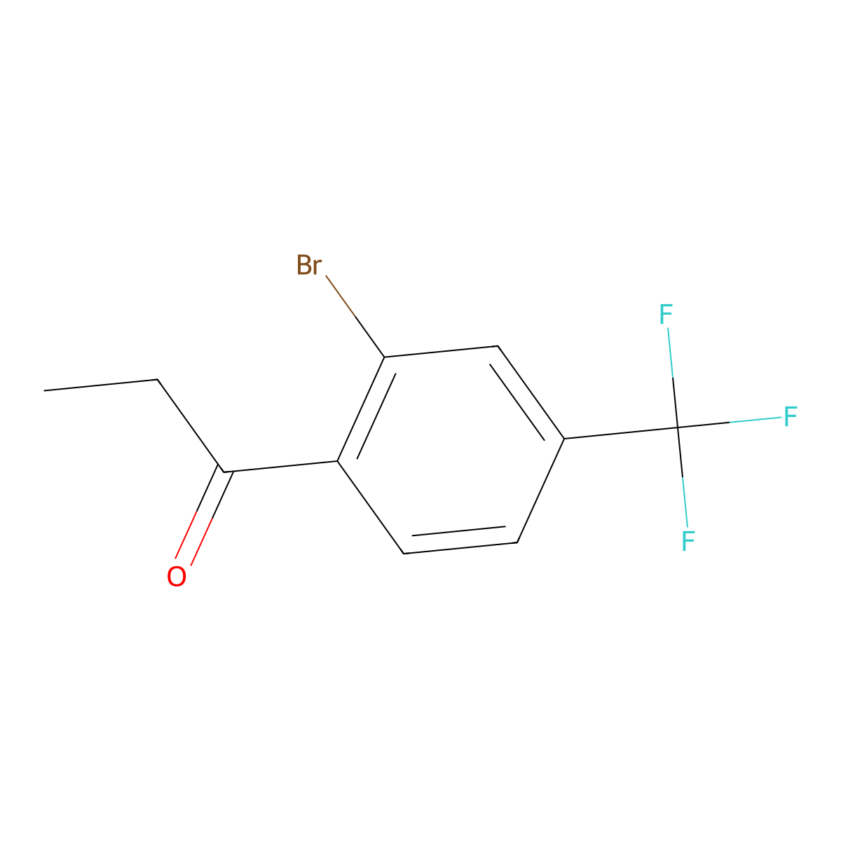 1-[2-Bromo-4-(trifluoromethyl)phenyl]-1-propanone molecular structure, CAS 1261439-52-4