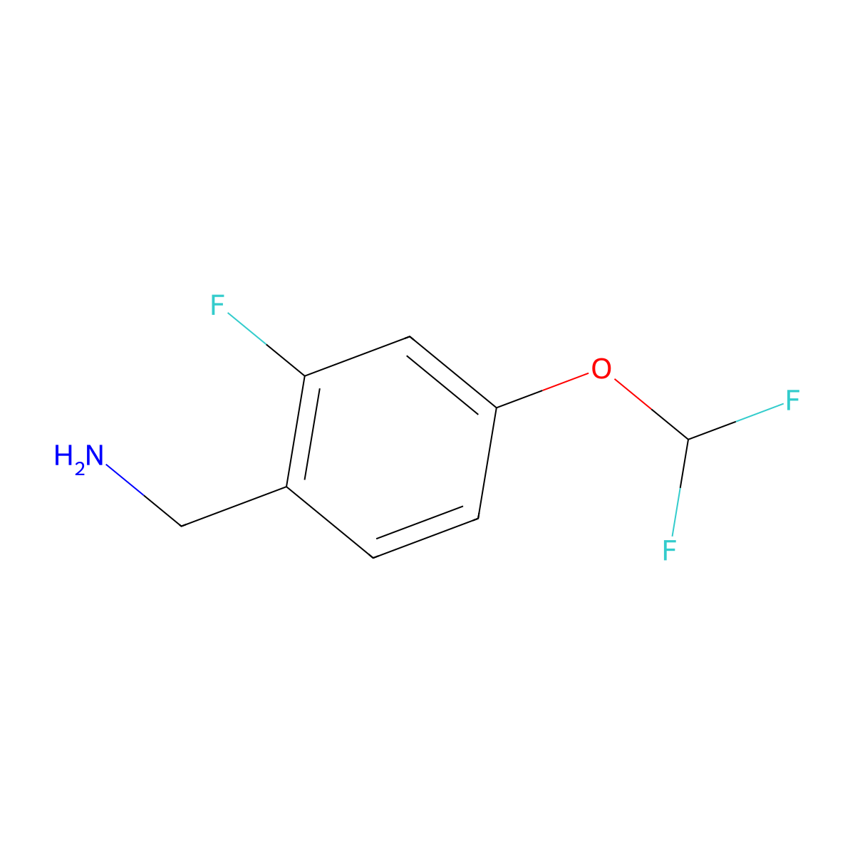 (4-(Difluoromethoxy)-2-fluorophenyl)methanamine molecular structure, CAS 1261440-05-4
