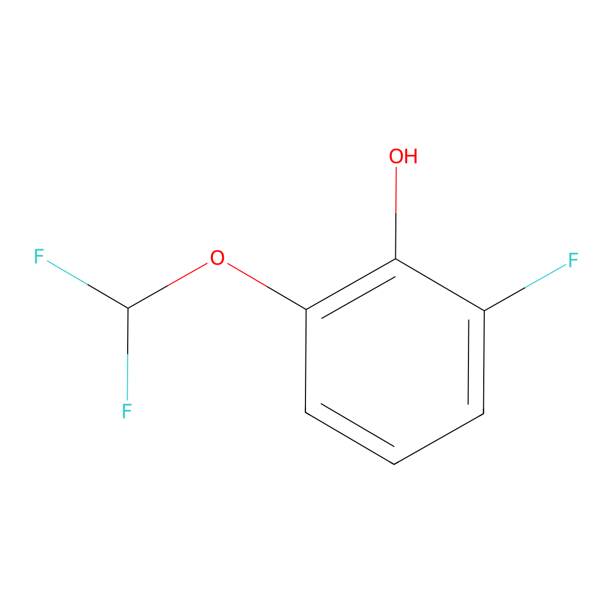 2-(Difluoromethoxy)-6-fluorophenol molecular structure, CAS 1261440-25-8
