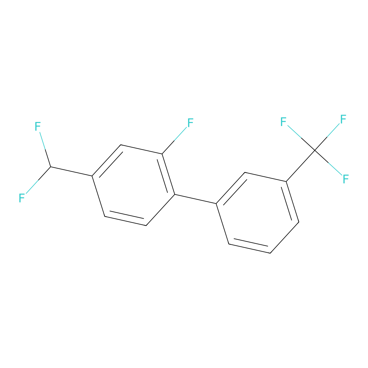 4-(Difluoromethyl)-2-fluoro-3'-(trifluoromethyl)-1,1'-biphenyl molecular structure, CAS 1261440-40-7