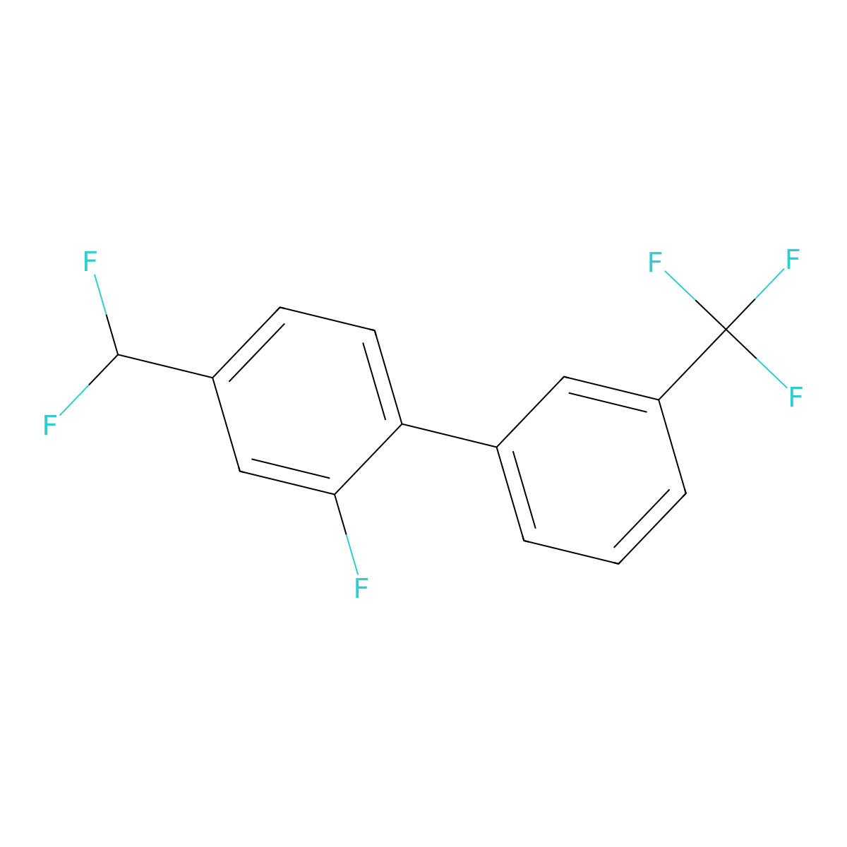 4-(Difluoromethyl)-2-fluoro-3'-(trifluoromethyl)-1,1'-biphenyl molecular structure, CAS 1261440-40-7