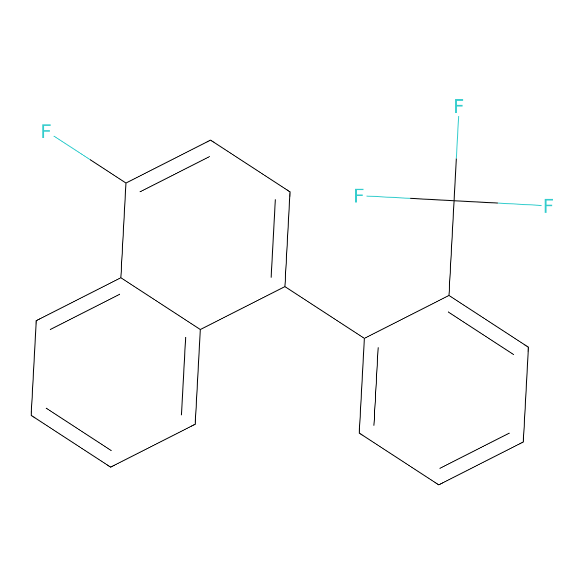 1-Fluoro-4-(2-(trifluoromethyl)phenyl)naphthalene molecular structure, CAS 1261440-61-2