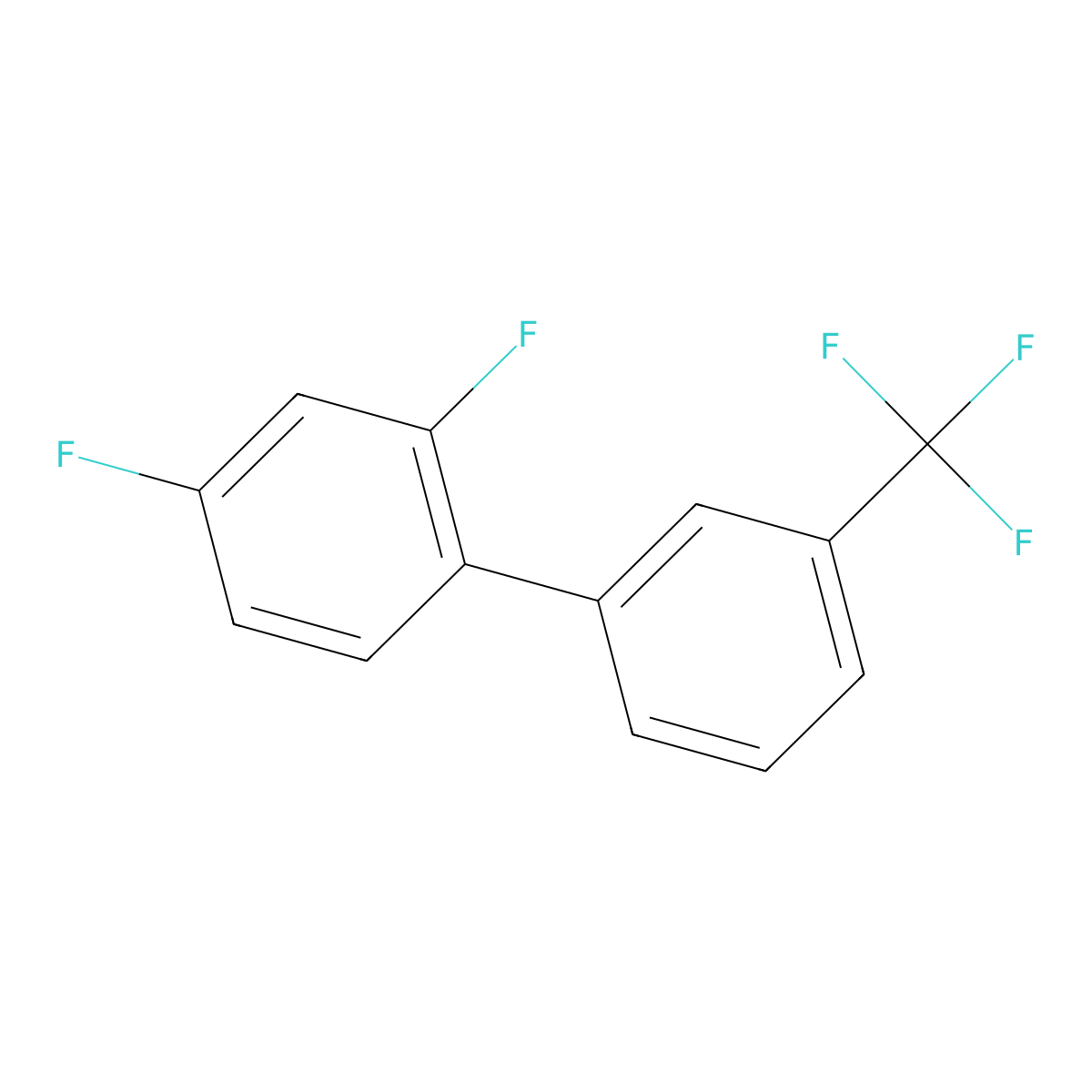 2,4-Difluoro-3'-(trifluoromethyl)-1,1'-biphenyl molecular structure, CAS 1261440-66-7
