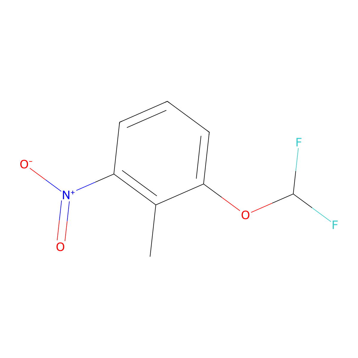 2-(Difluoromethoxy)-6-nitrotoluene molecular structure, CAS 1261440-78-1