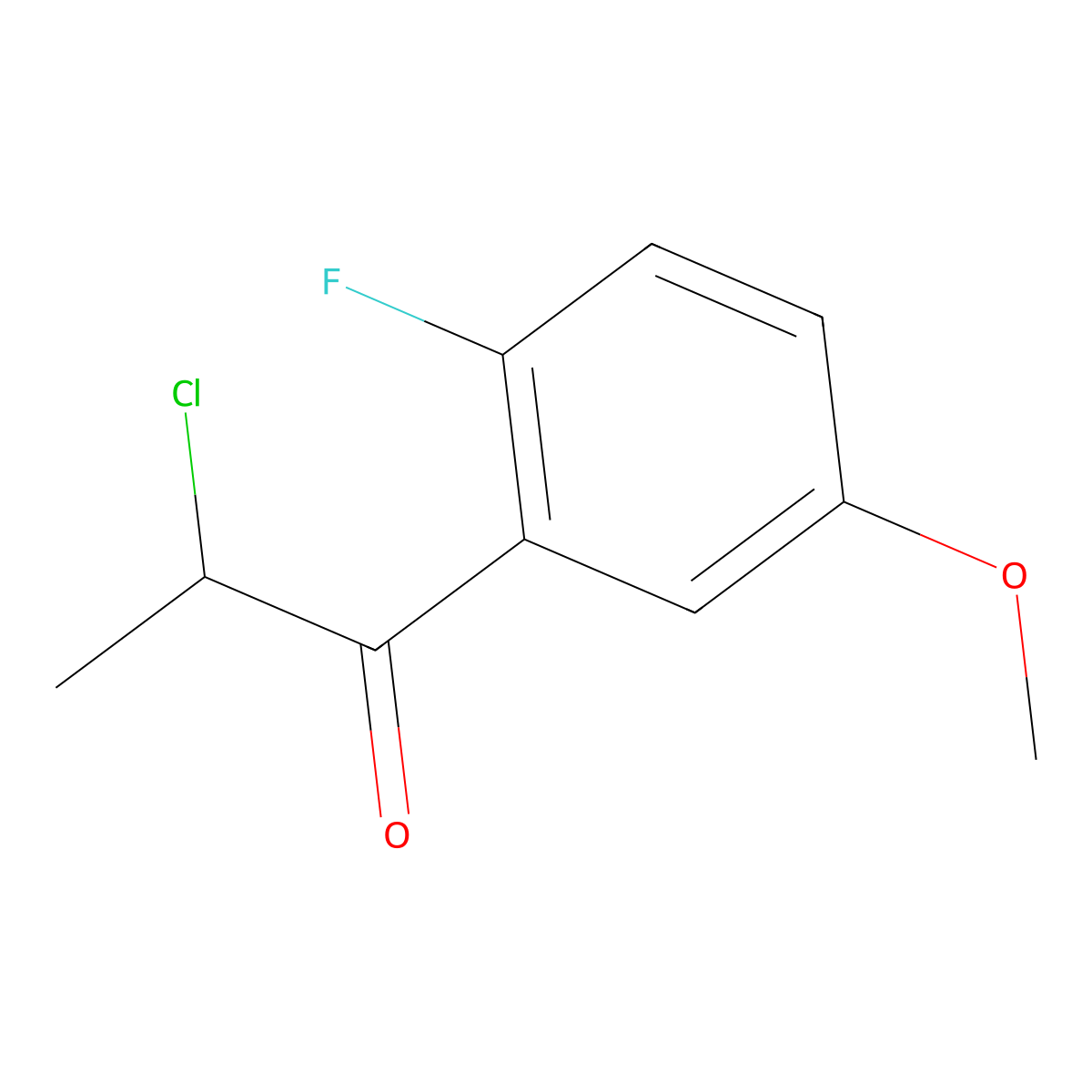 2-Chloro-1-(2-fluoro-5-methoxyphenyl)-1-propanone molecular structure, CAS 1261441-37-5