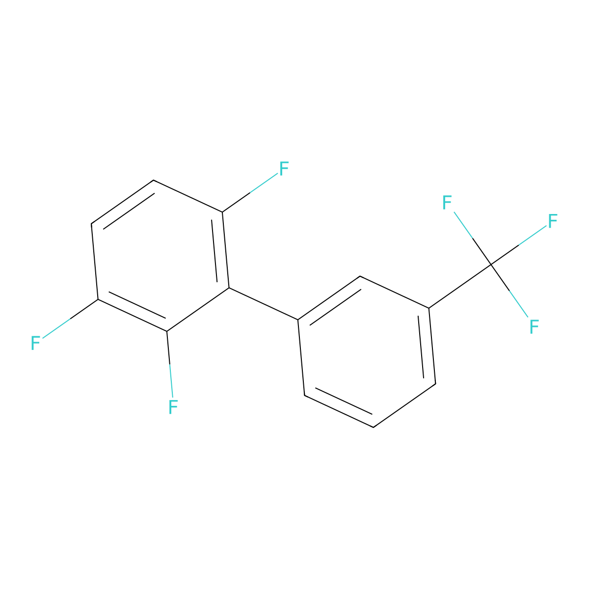 2,3,6-Trifluoro-3'-(trifluoromethyl)-1,1'-biphenyl molecular structure, CAS 1261441-94-4