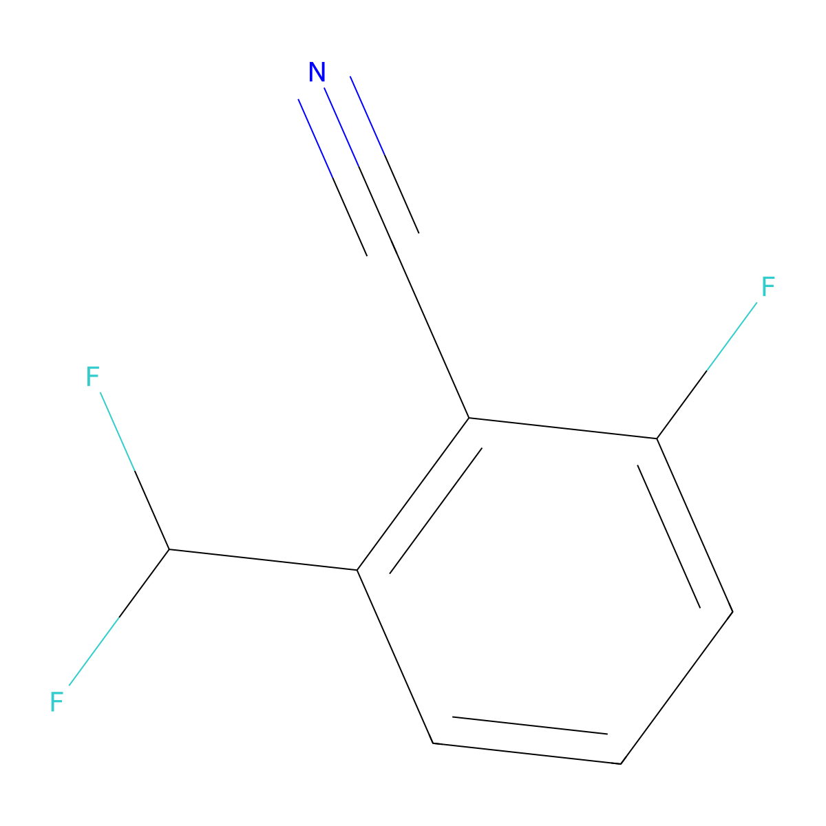 2-(Difluoromethyl)-6-fluorobenzonitrile molecular structure, CAS 1261442-19-6