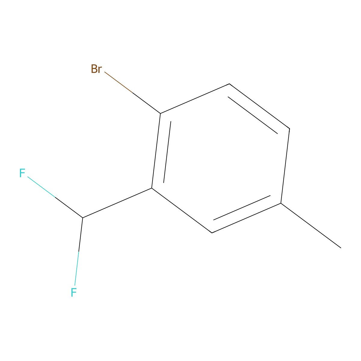 4-Bromo-3-(difluoromethyl)toluene molecular structure, CAS 1261442-36-7