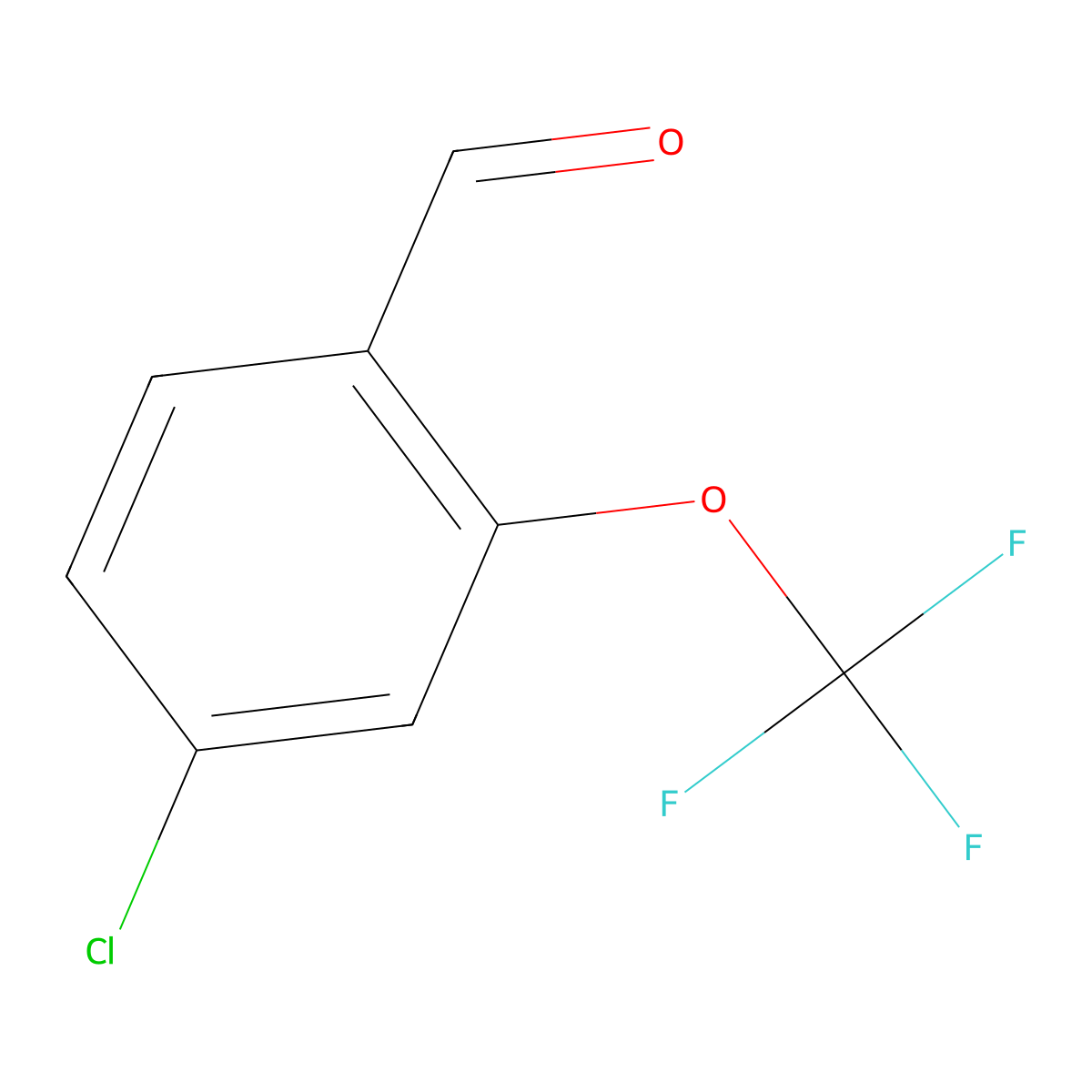 4-Chloro-2-(trifluoromethoxy)benzaldehyde molecular structure, CAS 1261442-48-1