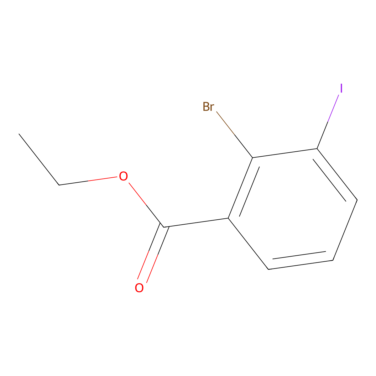 Ethyl 2-bromo-3-iodobenzoate molecular structure, CAS 1261442-65-2