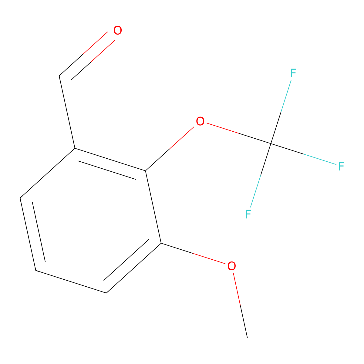 3-Methoxy-2-(trifluoromethoxy)benzaldehyde molecular structure, CAS 1261442-88-9