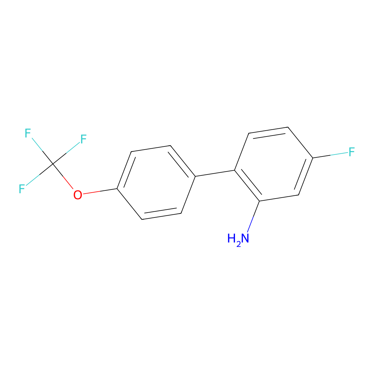 5-Fluoro-2-[4-(trifluoromethoxy)phenyl]aniline molecular structure, CAS 1261443-76-8