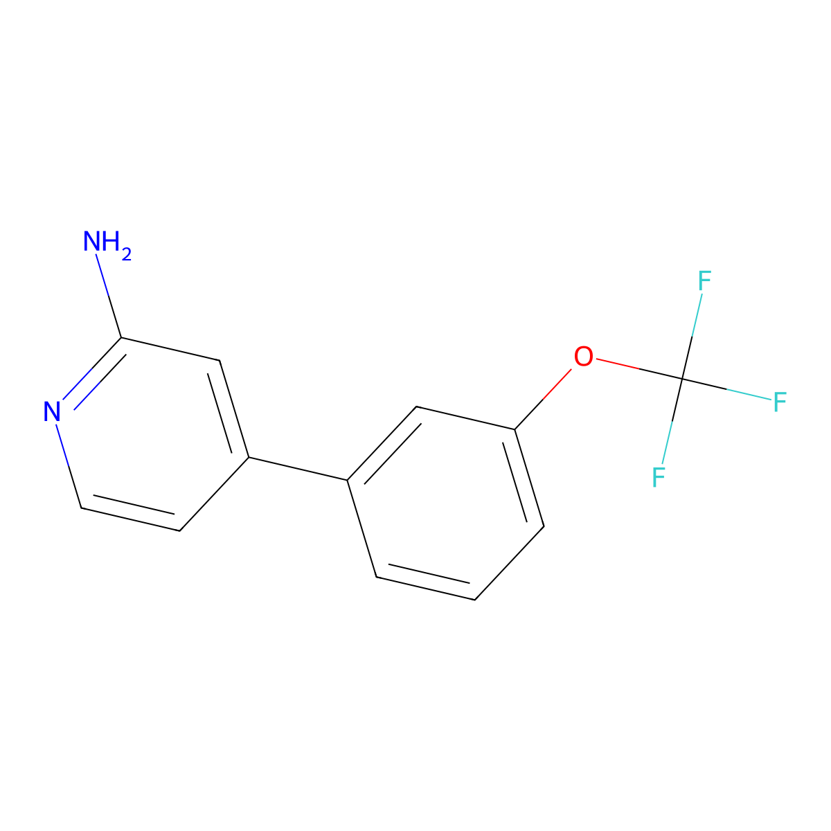 2-Amino-4-(3-(trifluoromethoxy)phenyl)pyridine molecular structure, CAS 1261444-50-1