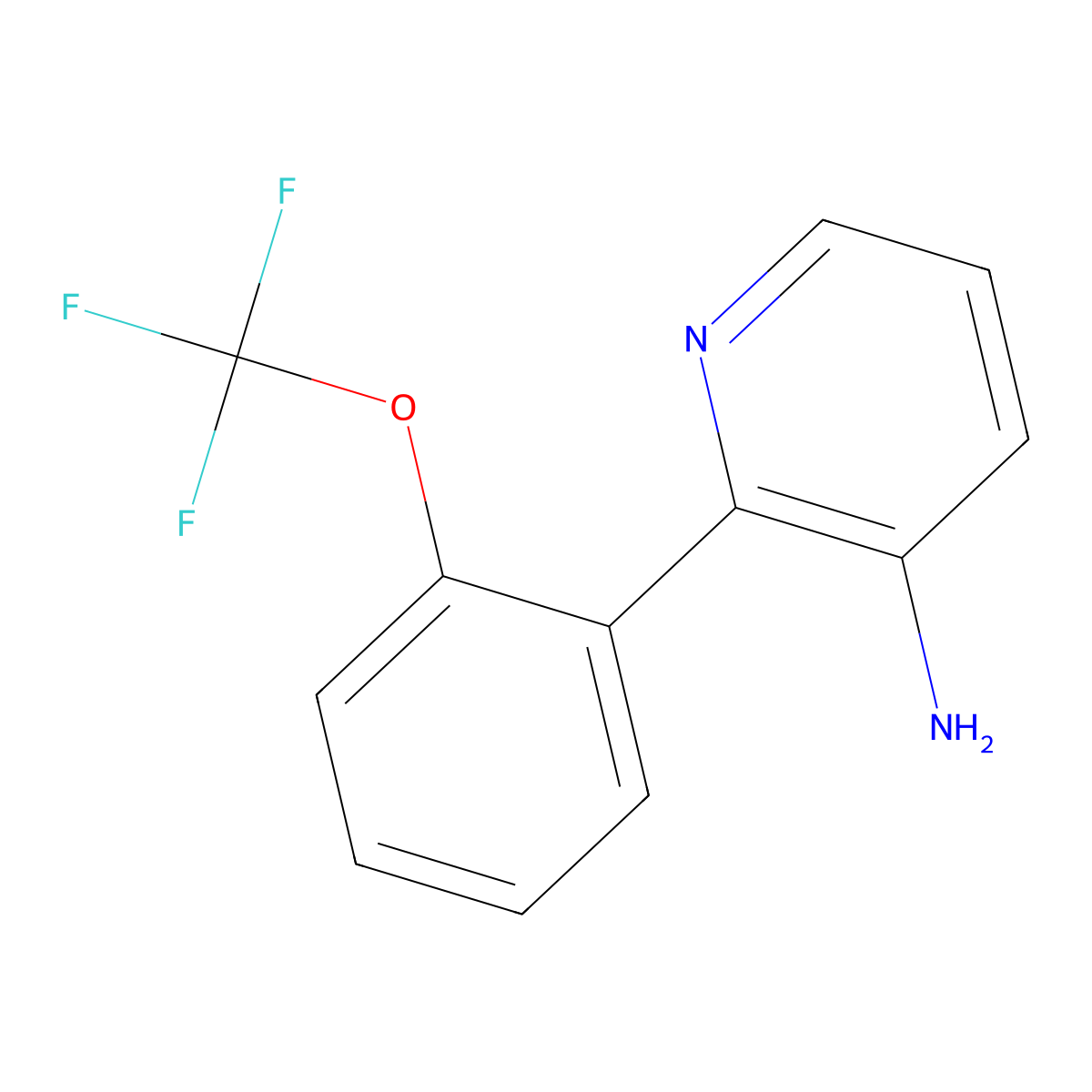 2-(2-(Trifluoromethoxy)phenyl)pyridin-3-amine molecular structure, CAS 1261444-54-5