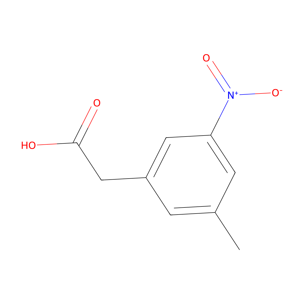 2-(3-Methyl-5-nitrophenyl)acetic acid molecular structure, CAS 1261444-79-4