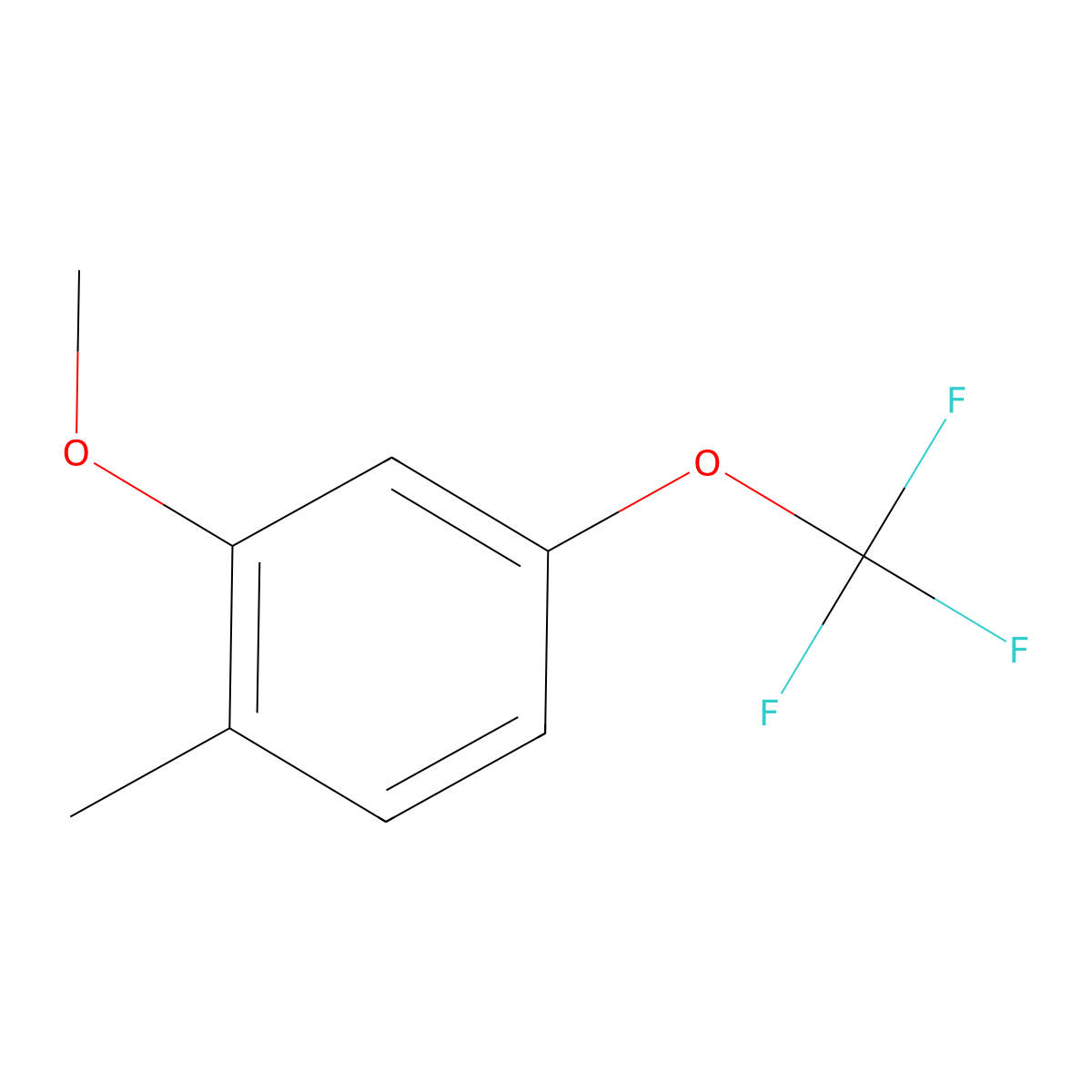 2-Methyl-5-(trifluoromethoxy)anisole molecular structure, CAS 1261444-86-3