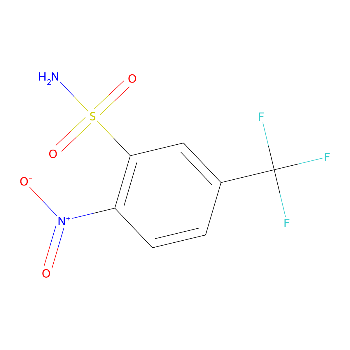 2-Nitro-5-(trifluoromethyl)benzenesulfonamide molecular structure, CAS 1261445-50-4