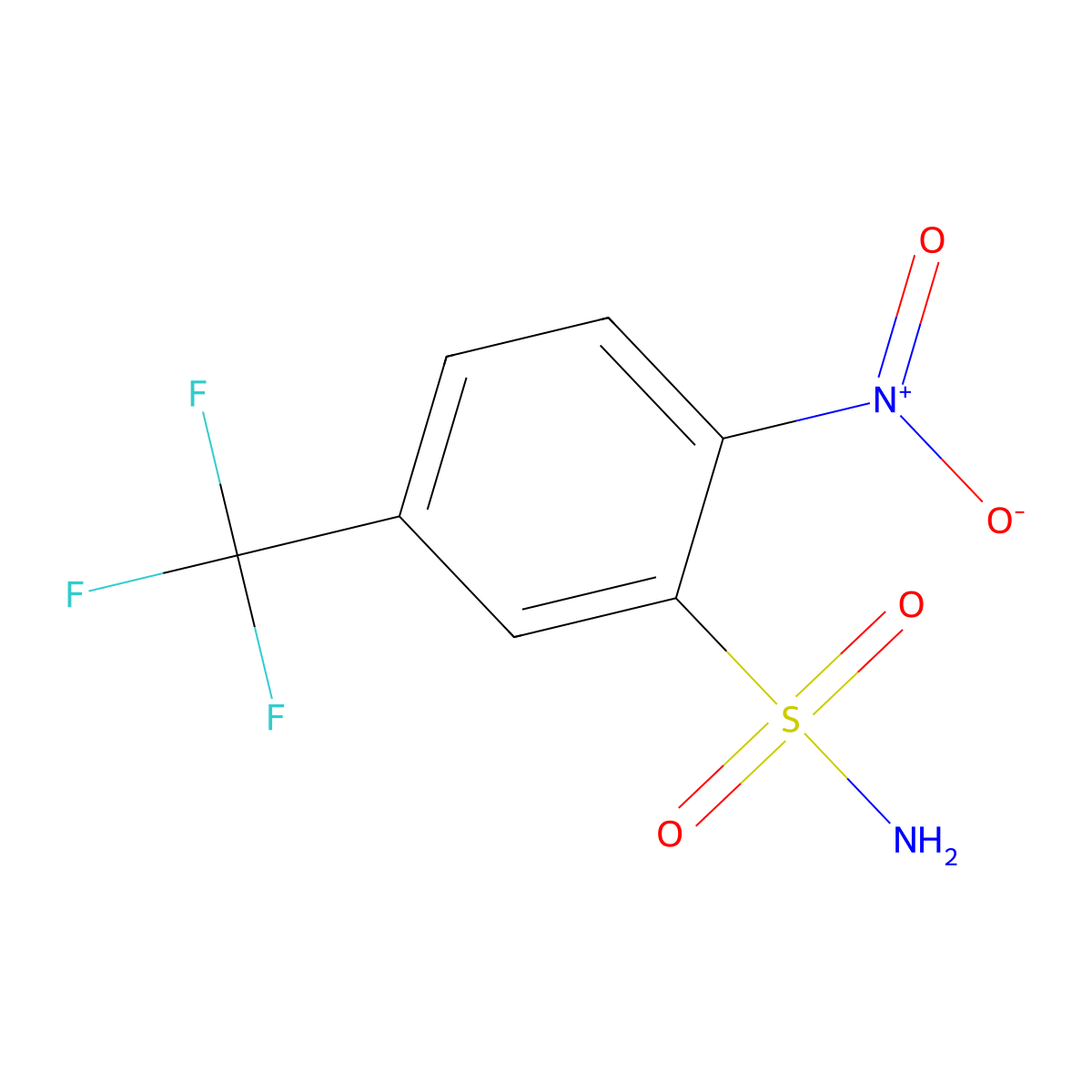 2-Nitro-5-(trifluoromethyl)benzenesulfonamide molecular structure, CAS 1261445-50-4