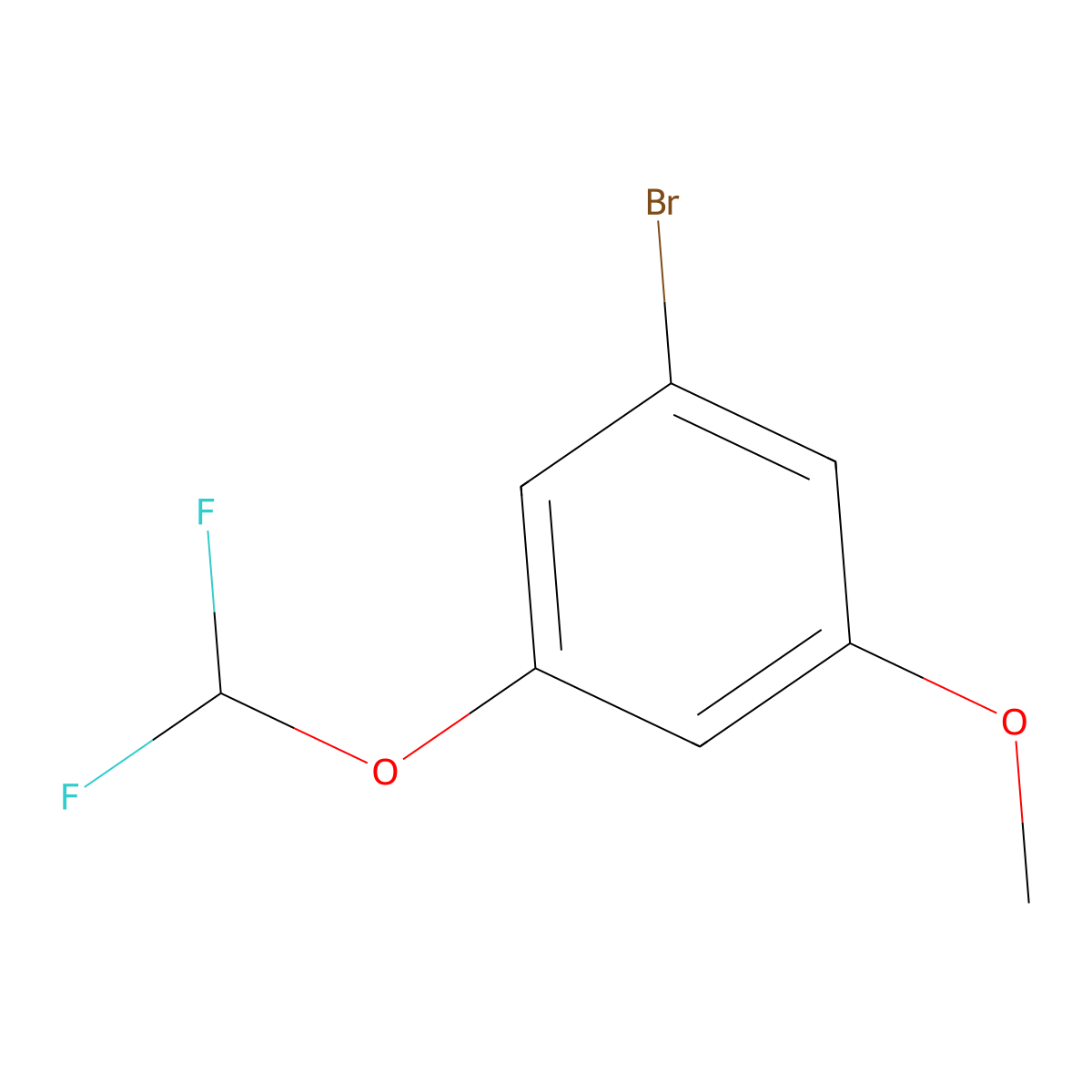 3-Bromo-5-(difluoromethoxy)anisole molecular structure, CAS 1261446-31-4