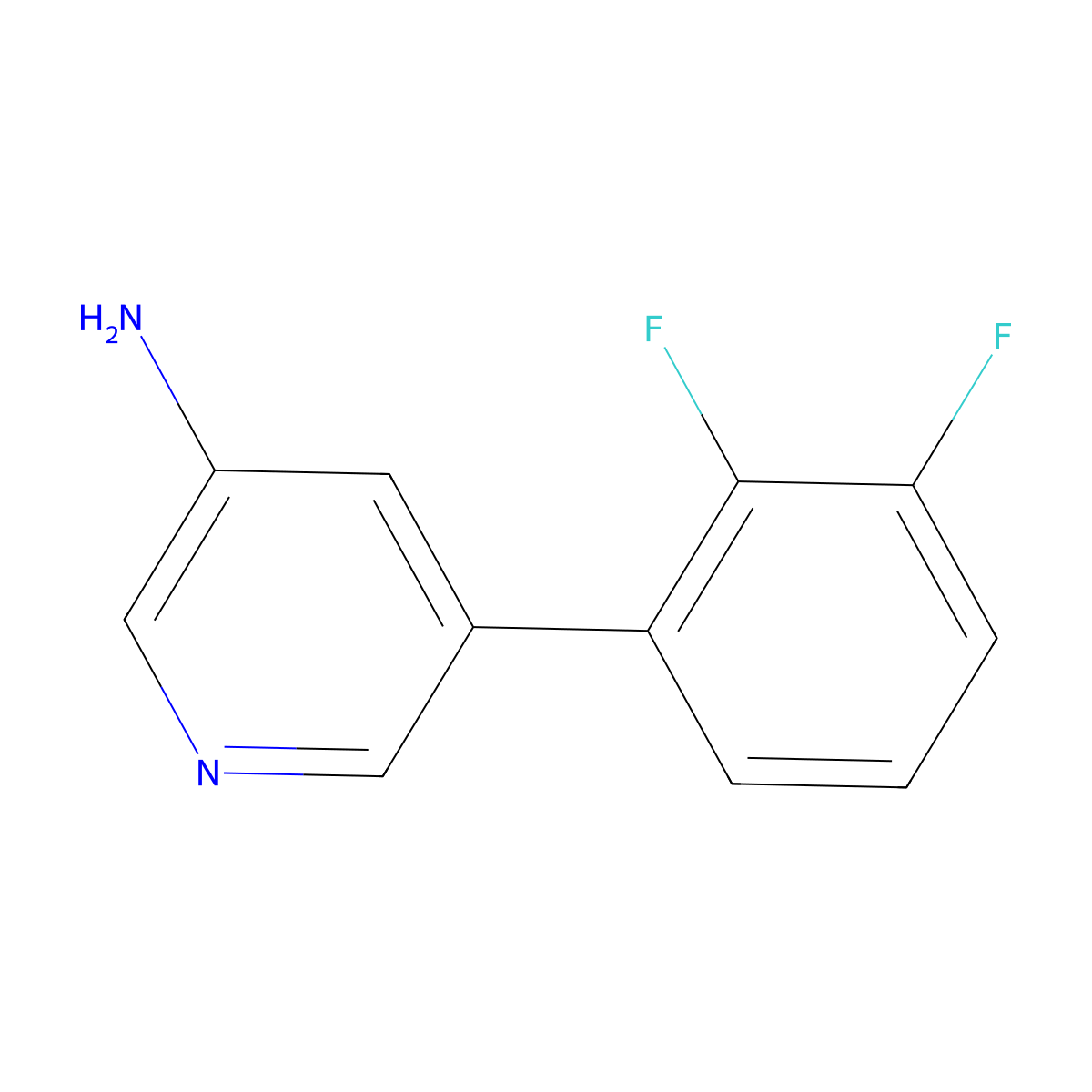 5-(2,3-Difluorophenyl)-3-pyridinamine molecular structure, CAS 1261446-80-3