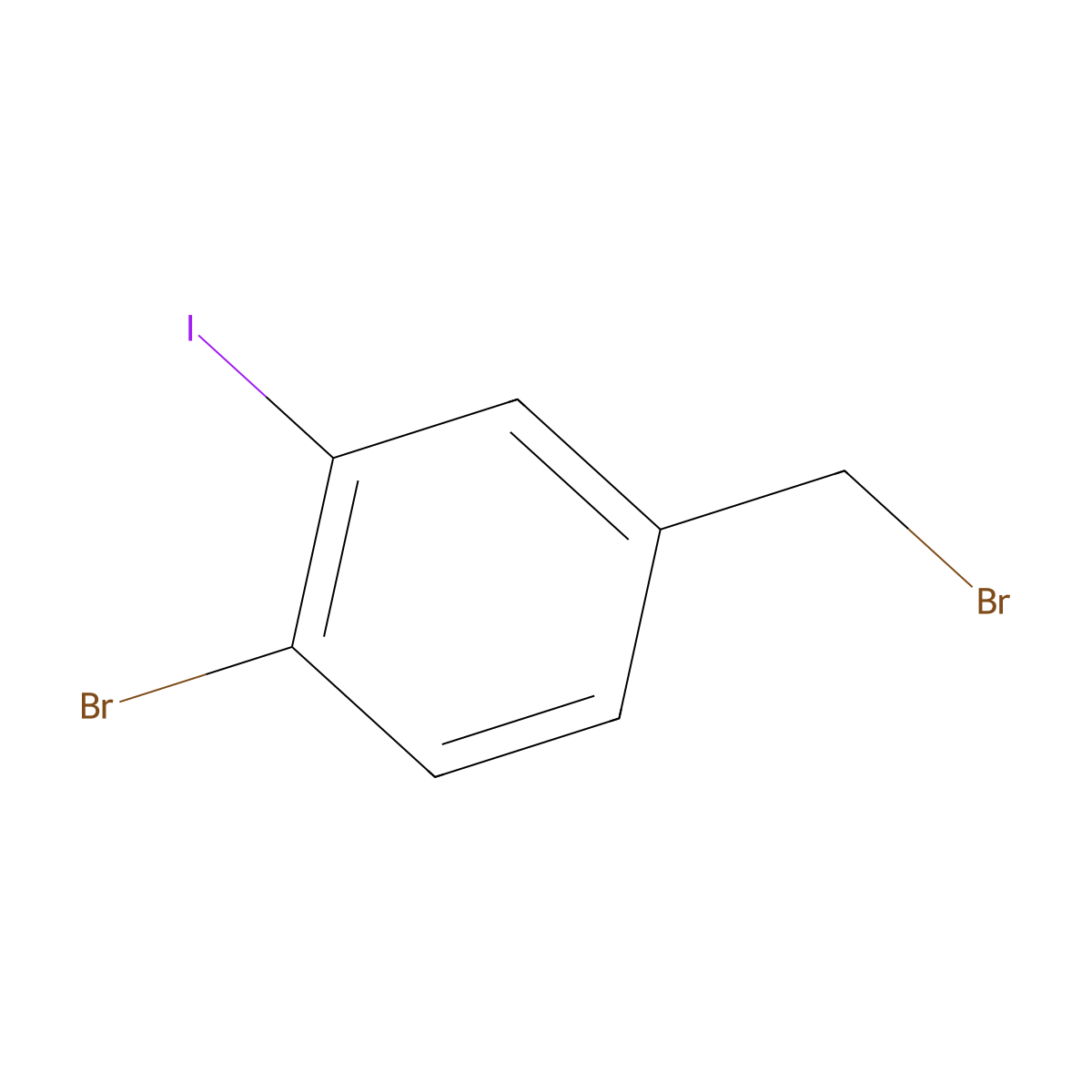 4-Bromo-3-iodobenzyl bromide molecular structure, CAS 1261448-45-6