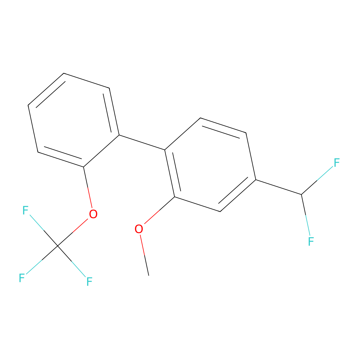 4-(Difluoromethyl)-2-methoxy-2'-(trifluoromethoxy)-1,1'-biphenyl molecular structure, CAS 1261448-46-7