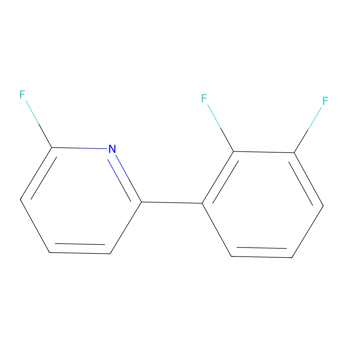 2-(2,3-Difluorophenyl)-6-fluoropyridine molecular structure, CAS 1261448-68-3