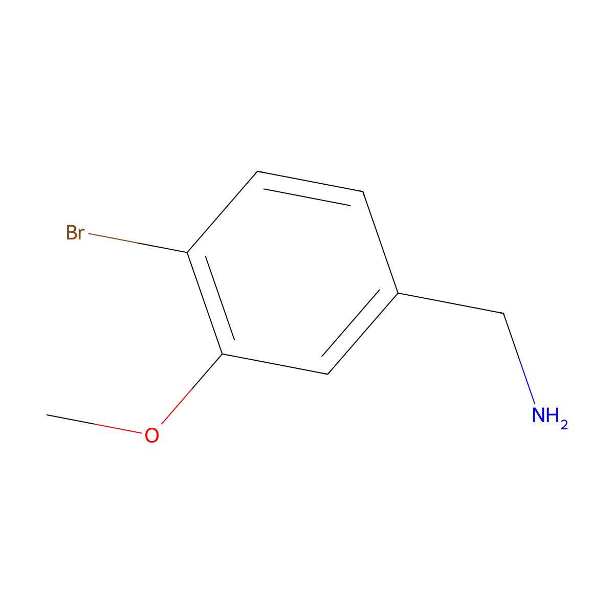 (4-Bromo-3-methoxyphenyl)methanamine molecular structure, CAS 1261448-82-1
