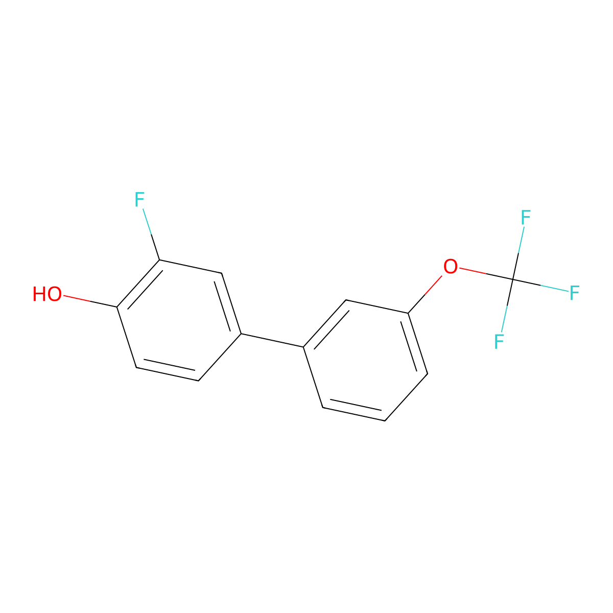 2-Fluoro-4-(3-trifluoromethoxyphenyl)phenol molecular structure, CAS 1261449-22-2
