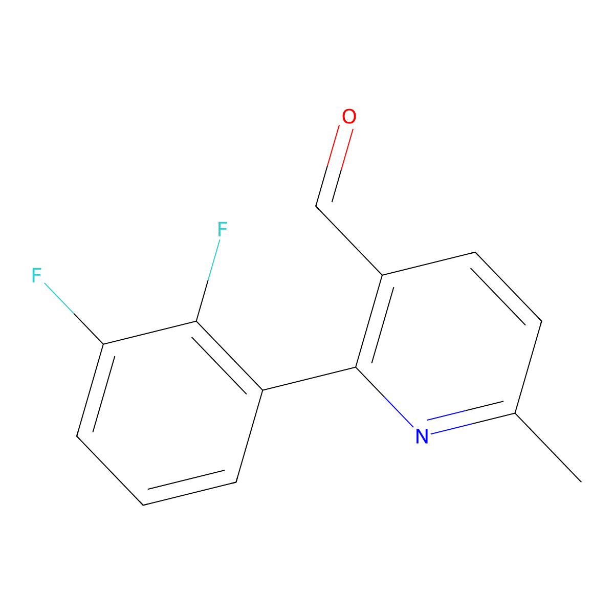 2-(2,3-Difluorophenyl)-6-methylnicotinaldehyde molecular structure, CAS 1261449-37-9