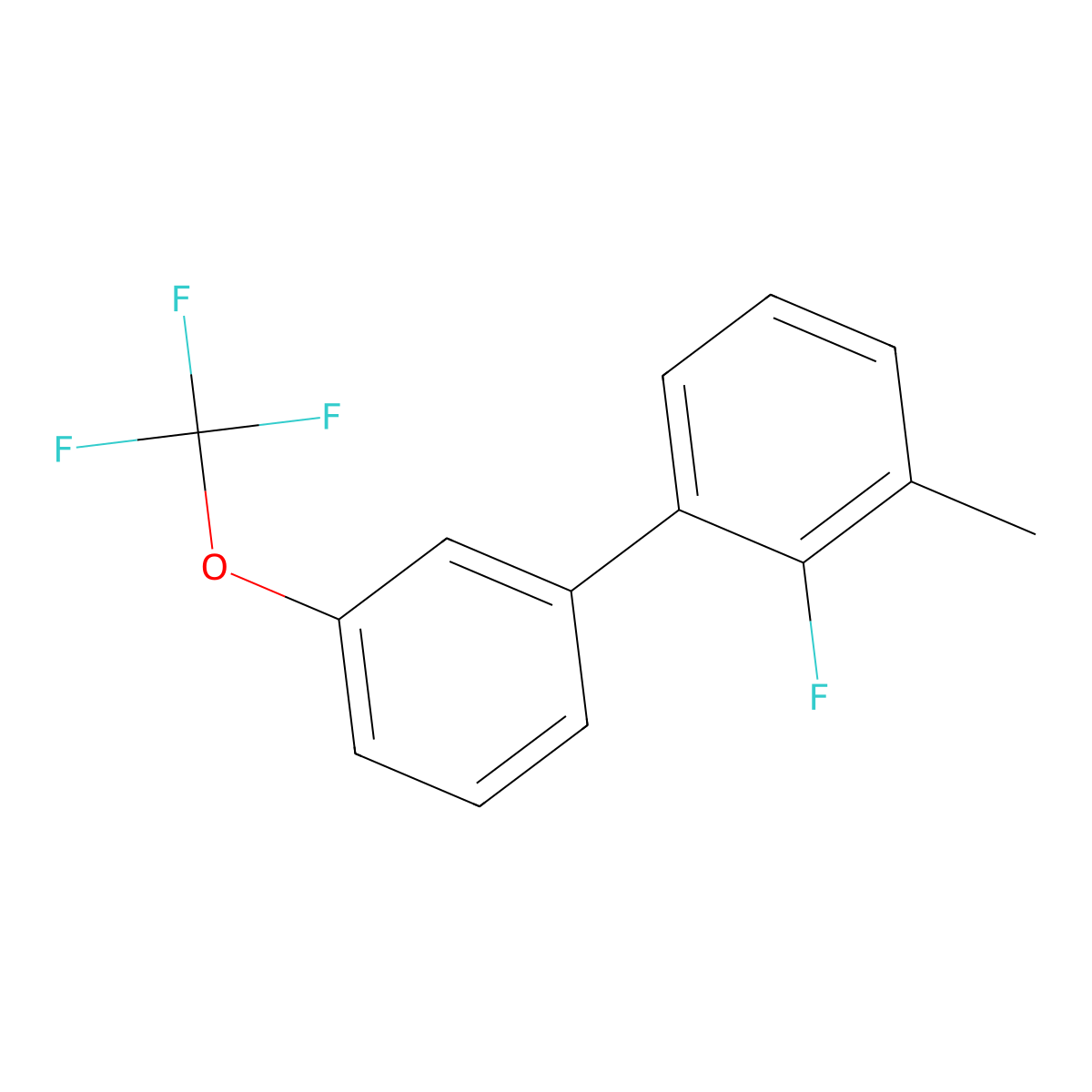 2-Fluoro-3-methyl-3'-(trifluoromethoxy)-1,1'-biphenyl molecular structure, CAS 1261449-41-5