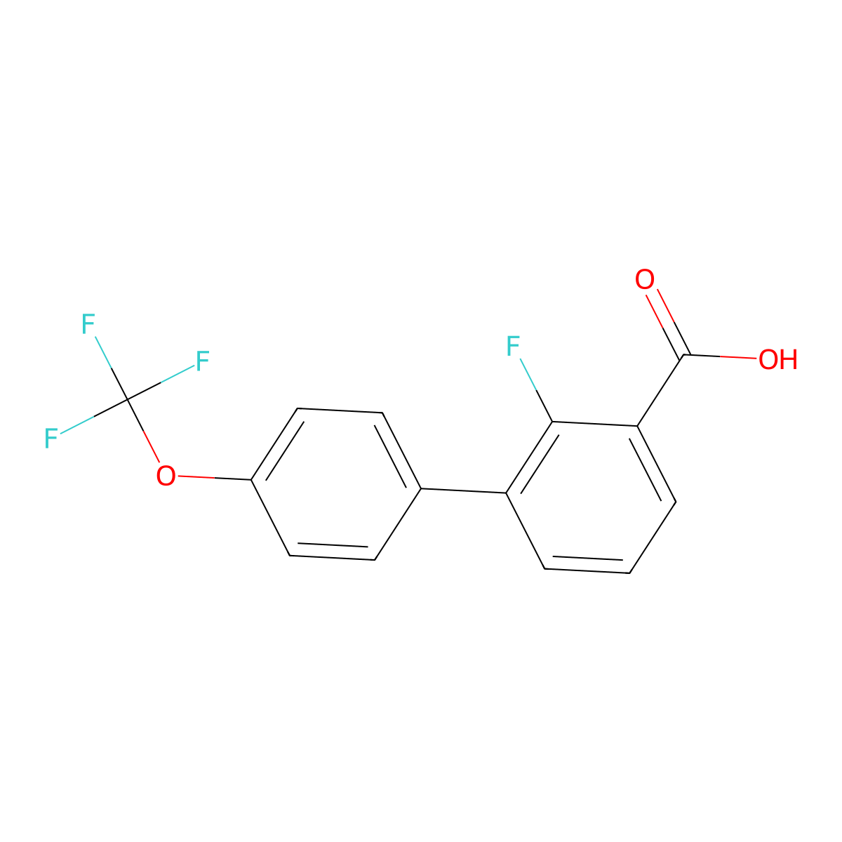 2-Fluoro-4'-(trifluoromethoxy)biphenyl-3-carboxylic acid molecular structure, CAS 1261449-75-5