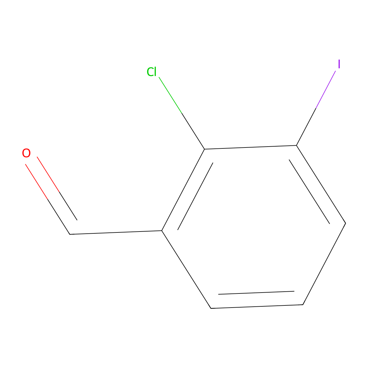 2-Chloro-3-iodobenzaldehyde molecular structure, CAS 1261449-85-7
