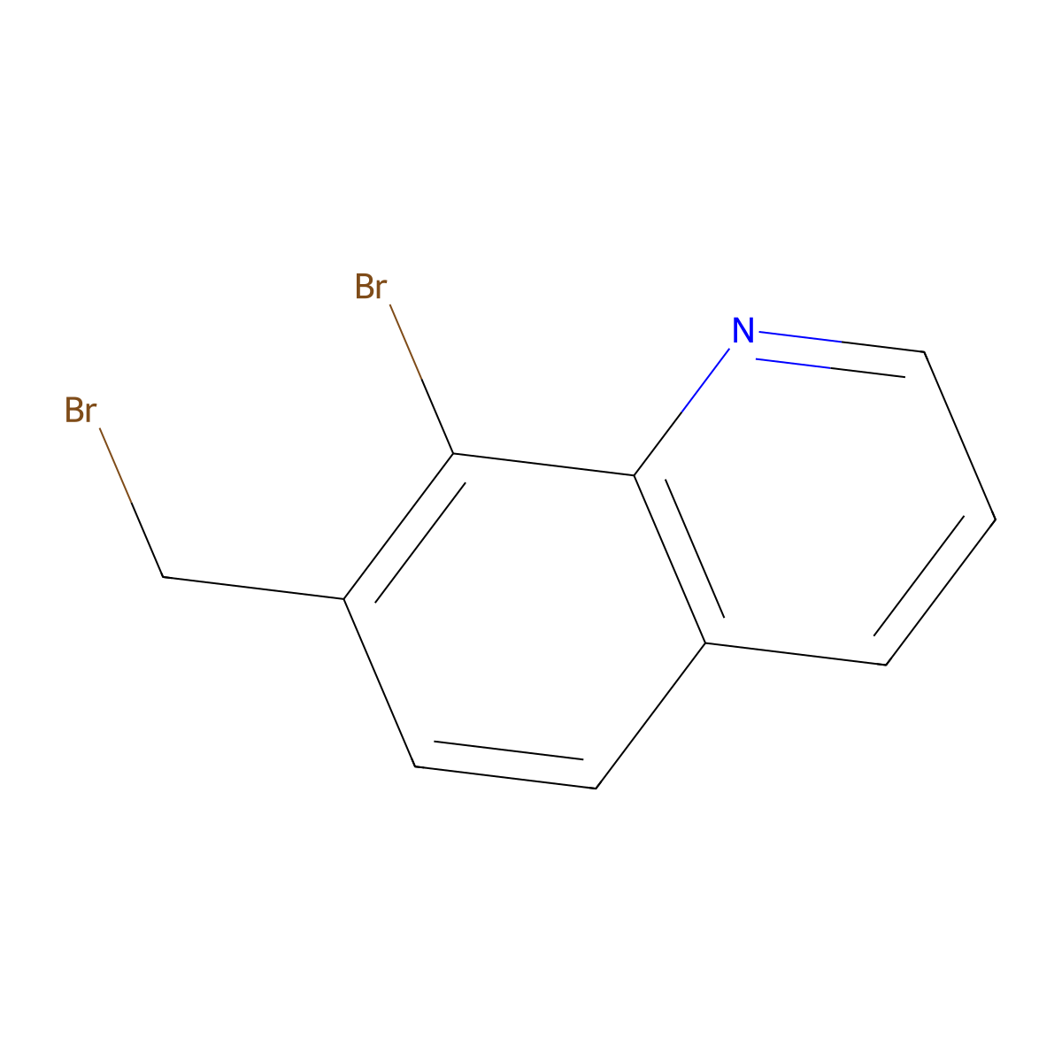 8-Bromo-7-(bromomethyl)quinoline molecular structure, CAS 126145-70-8