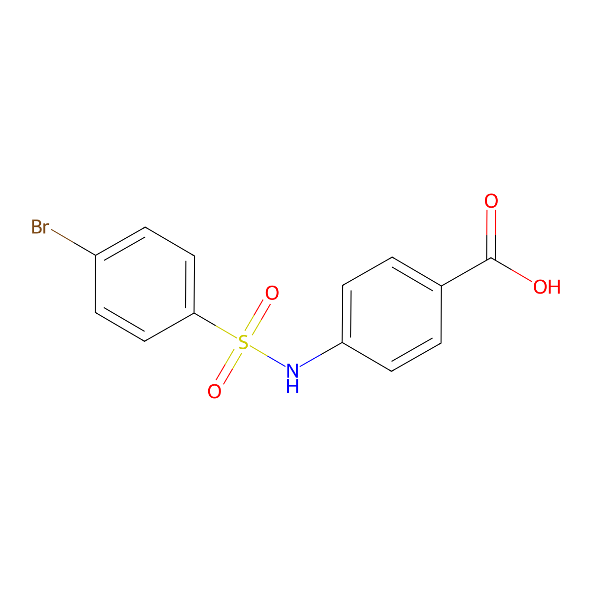 4-(4-Bromobenzenesulfonamido)benzoic acid molecular structure, CAS 126145-99-1