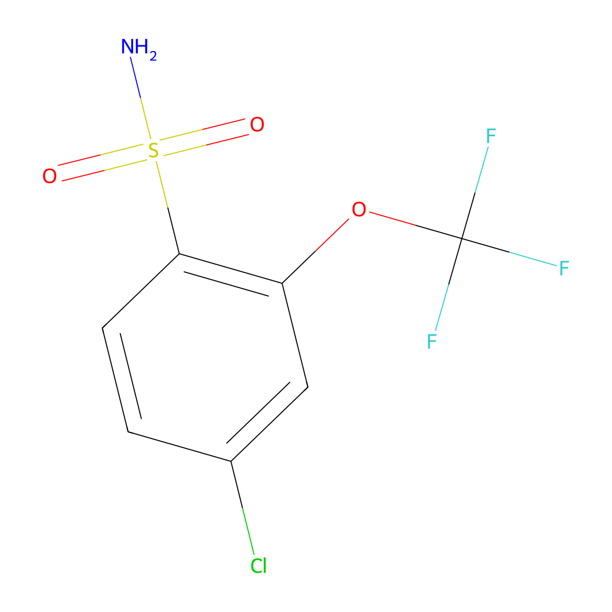 4-Chloro-2-(trifluoromethoxy)benzenesulfonamide molecular structure, CAS 1261450-25-2