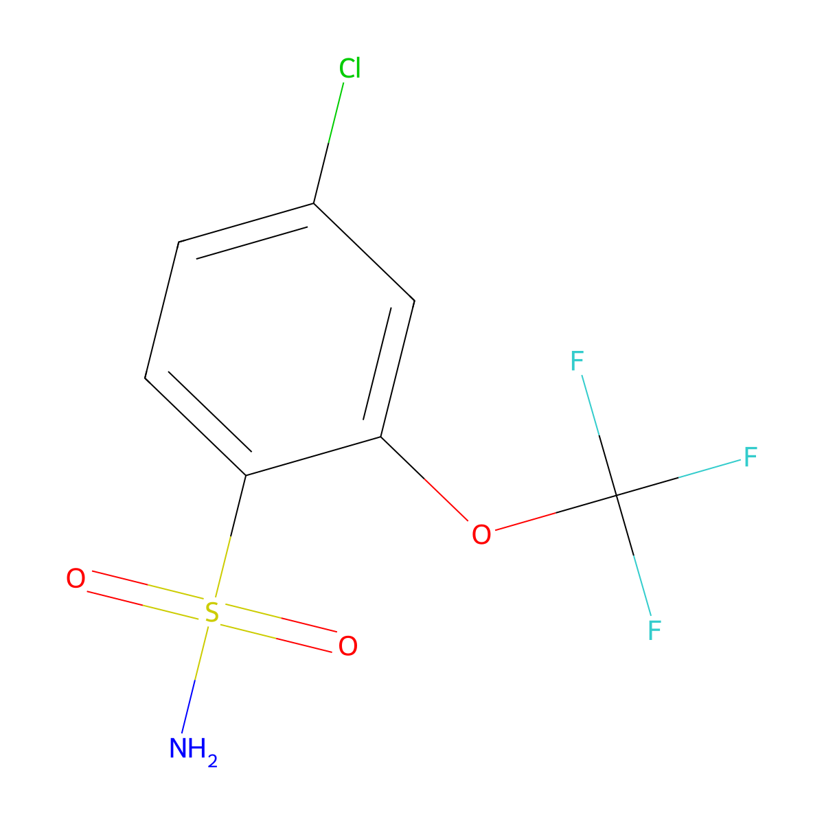 4-Chloro-2-(trifluoromethoxy)benzenesulfonamide molecular structure, CAS 1261450-25-2