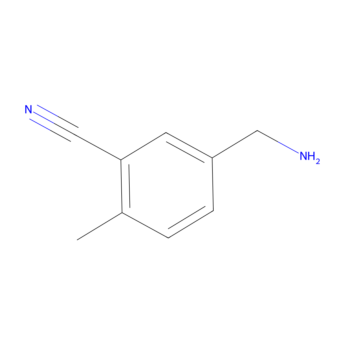 5-(Aminomethyl)-2-methylbenzonitrile molecular structure, CAS 1261450-47-8