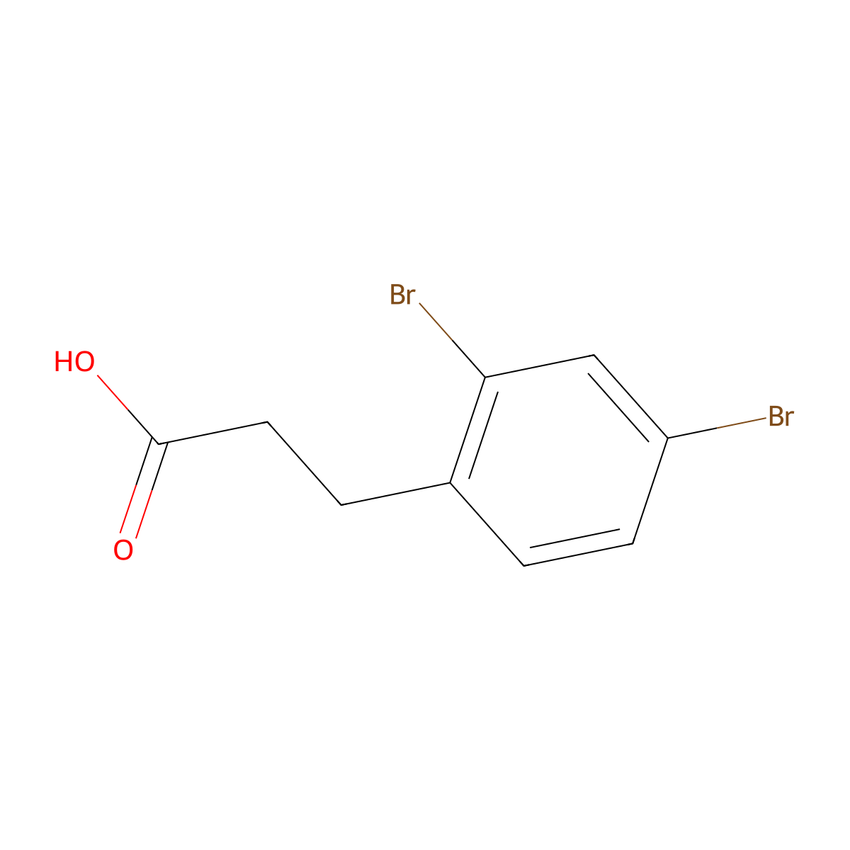 3-(2,4-Dibromophenyl)propanoic acid molecular structure, CAS 1261450-58-1