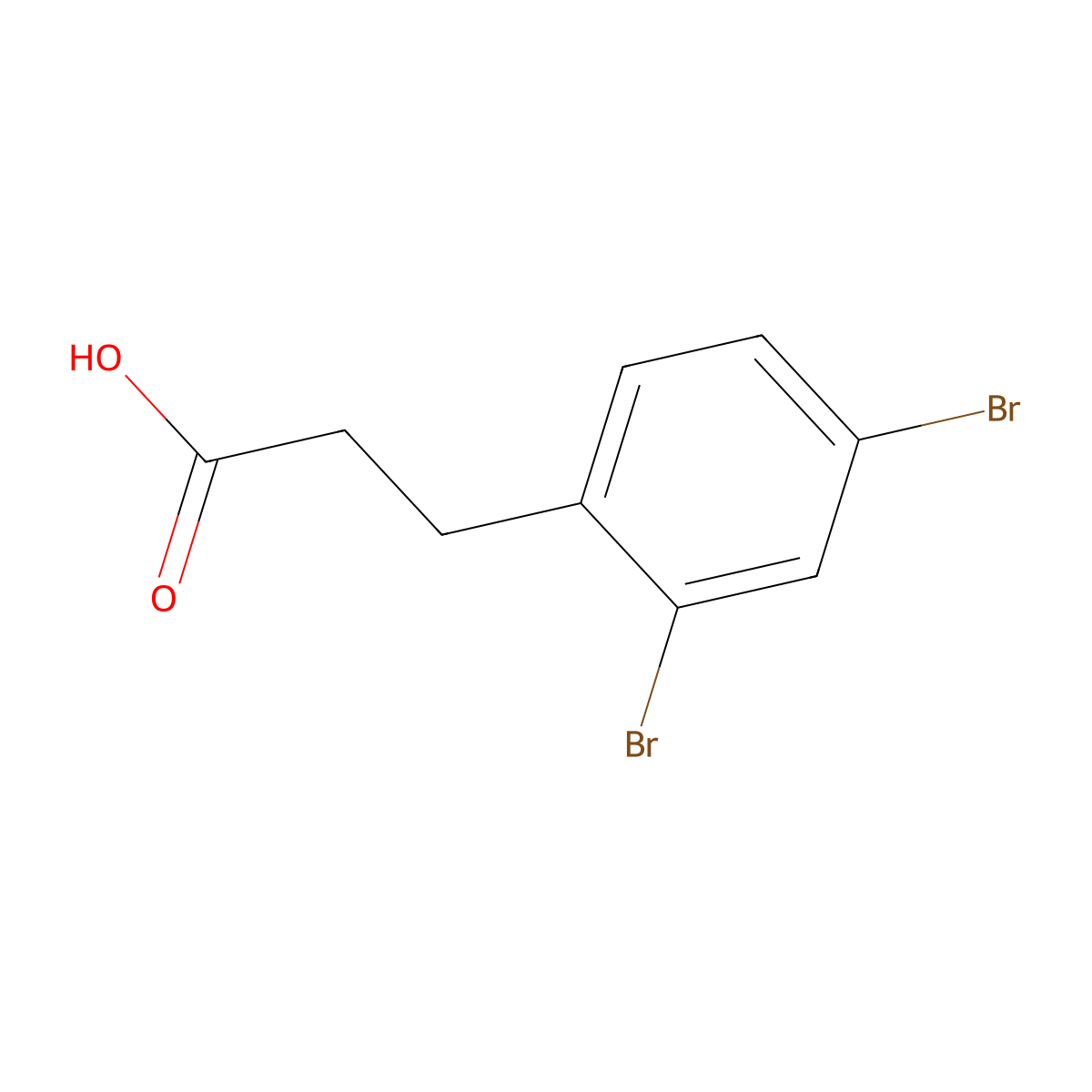 3-(2,4-Dibromophenyl)propanoic acid molecular structure, CAS 1261450-58-1