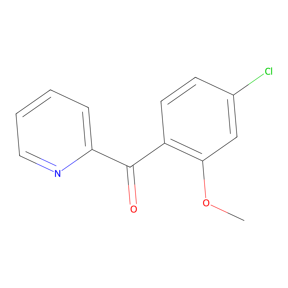 (4-Chloro-2-methoxyphenyl)-2-pyridinylmethanone molecular structure, CAS 1261451-78-8