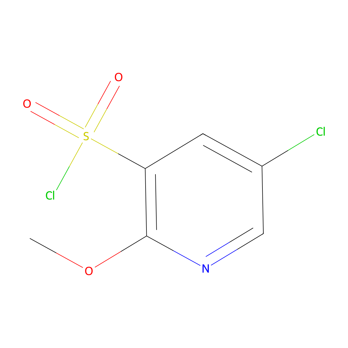5-Chloro-2-methoxypyridine-3-sulfonyl chloride molecular structure, CAS 1261451-92-6