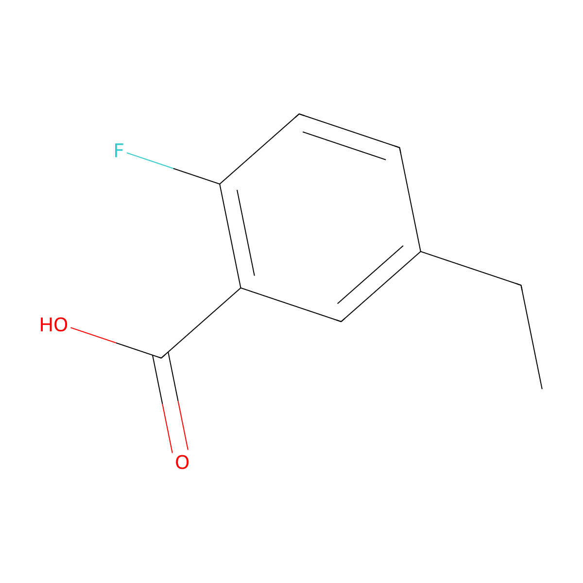 5-Ethyl-2-fluorobenzoic acid molecular structure, CAS 1261451-93-7