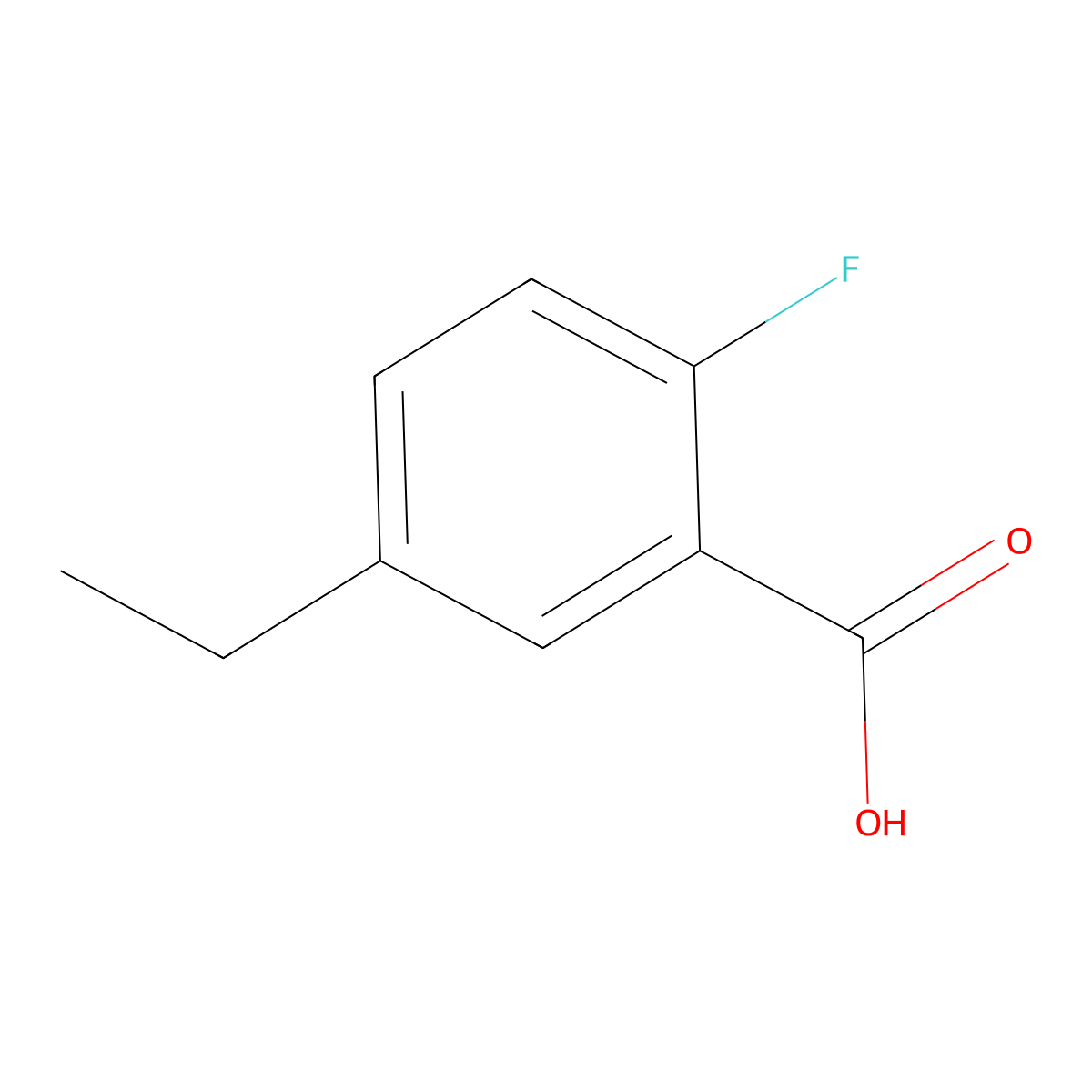 5-Ethyl-2-fluorobenzoic acid molecular structure, CAS 1261451-93-7