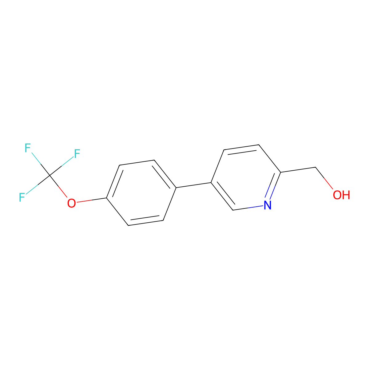 5-(4-(Trifluoromethoxy)phenyl)pyridine-2-methanol molecular structure, CAS 1261451-94-8