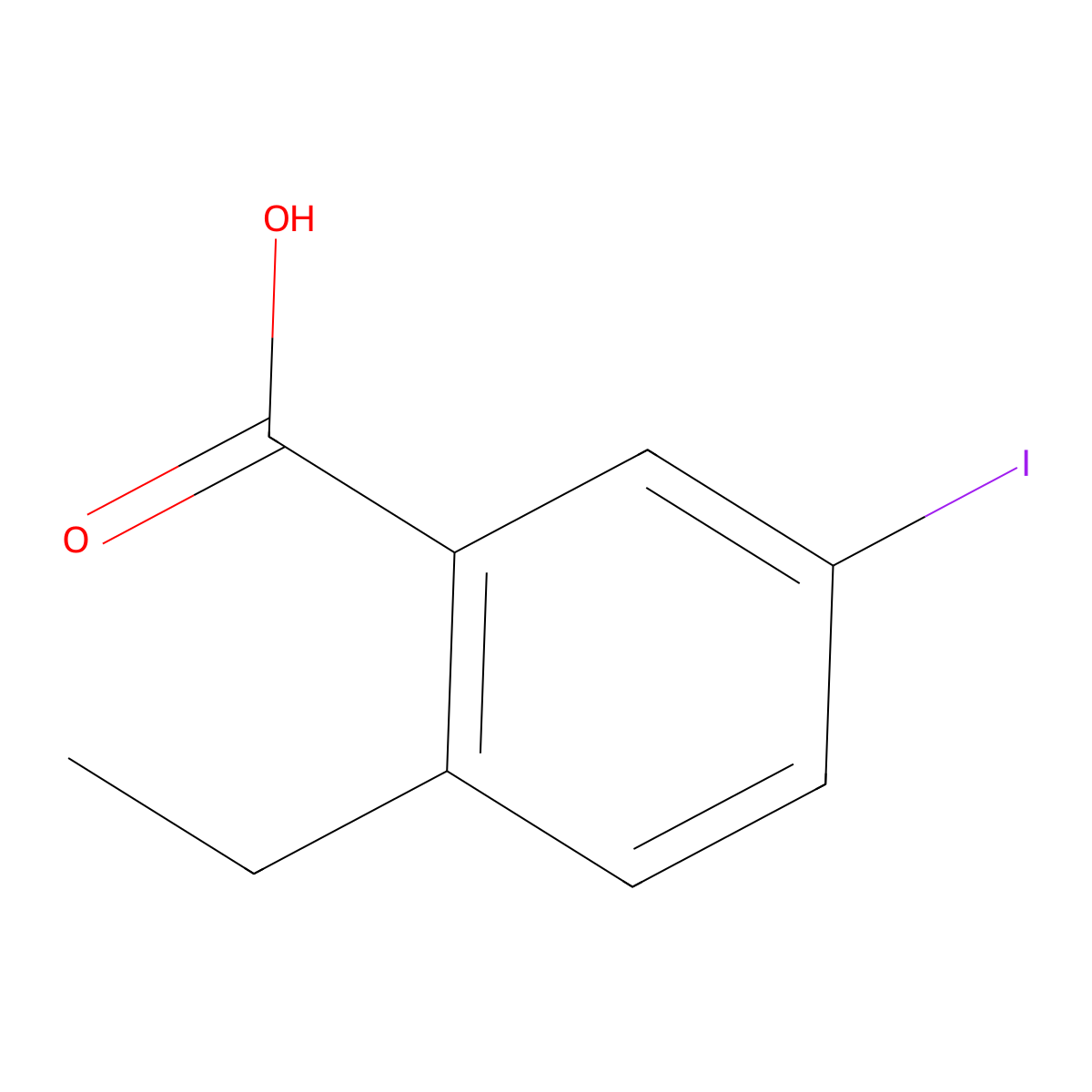 2-Ethyl-5-iodobenzoic acid molecular structure, CAS 1261451-95-9